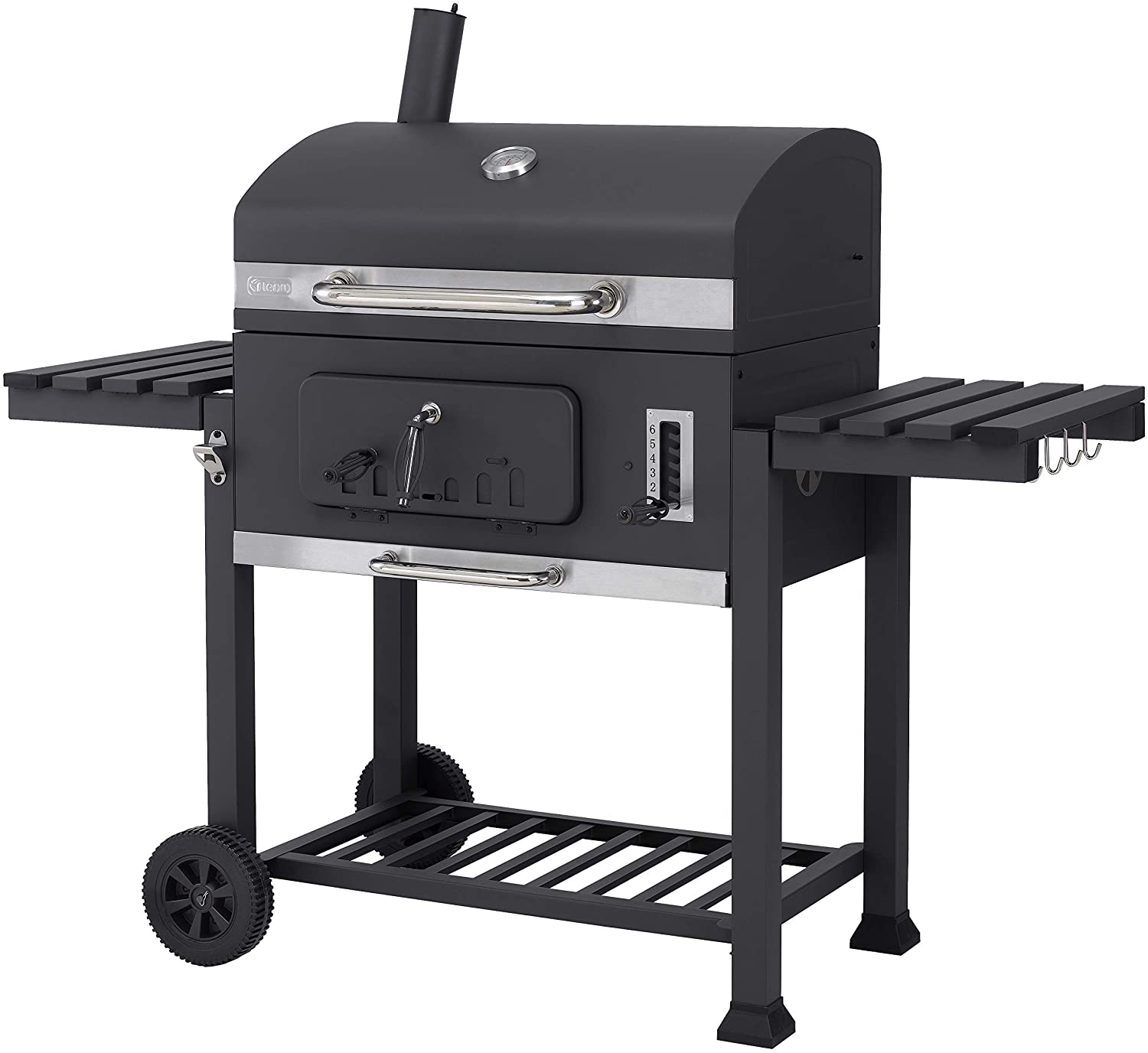 Tepro Toronto XXL 2019 Carrello per barbecue in acciaio INOX colore Antracite 🥓 Barbecue a Carbonella🍗 Tepro Toronto Click: il miglior barbecue a carbonella qualità-prezzo